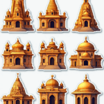 Temples & Holy Sites - Sticker Sheet v26